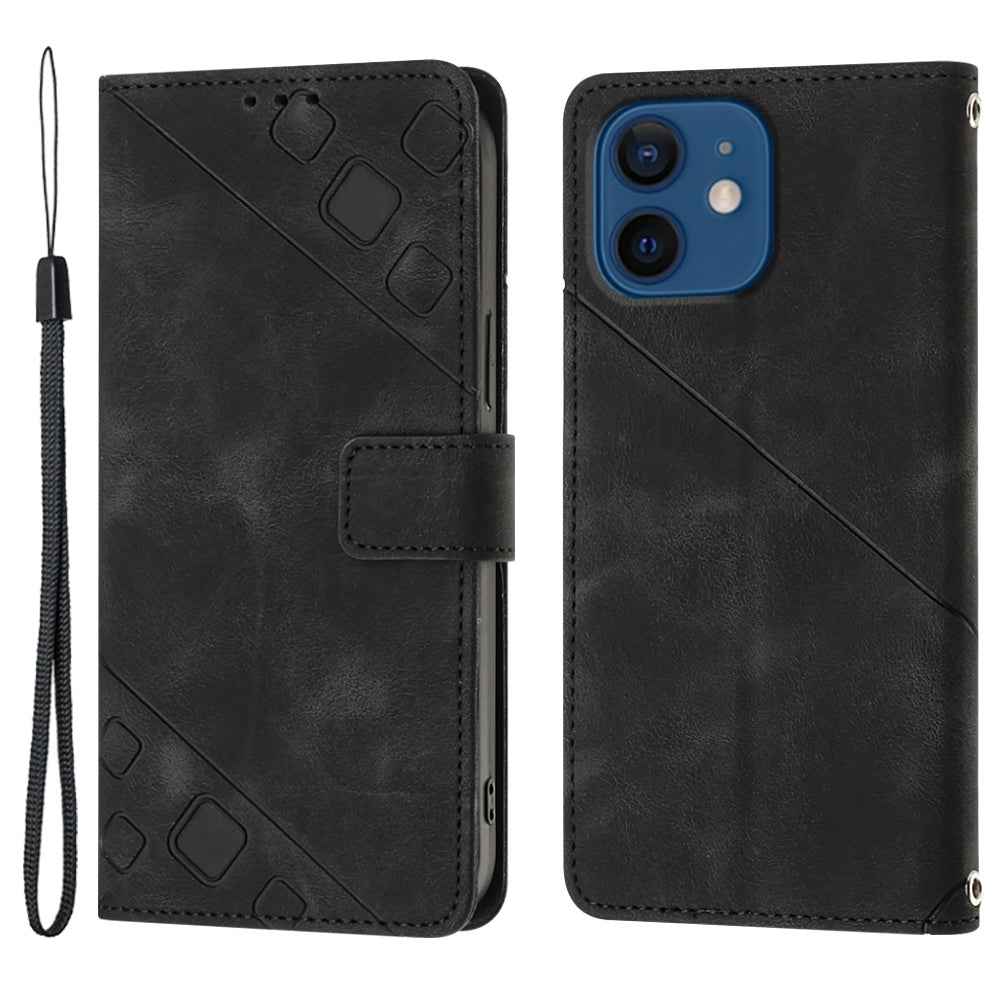PT005 YB Imprinting Series-6 For iPhone 12 12 Pro 6.1 inch Skin Touch Protective Shell Leather Stand Wallet Case PT005 YB Imprinting Series-6 For iPhone 12 12 Pro 6.1 inch Skin Touch Protective Shell Leather Stand Wallet Case